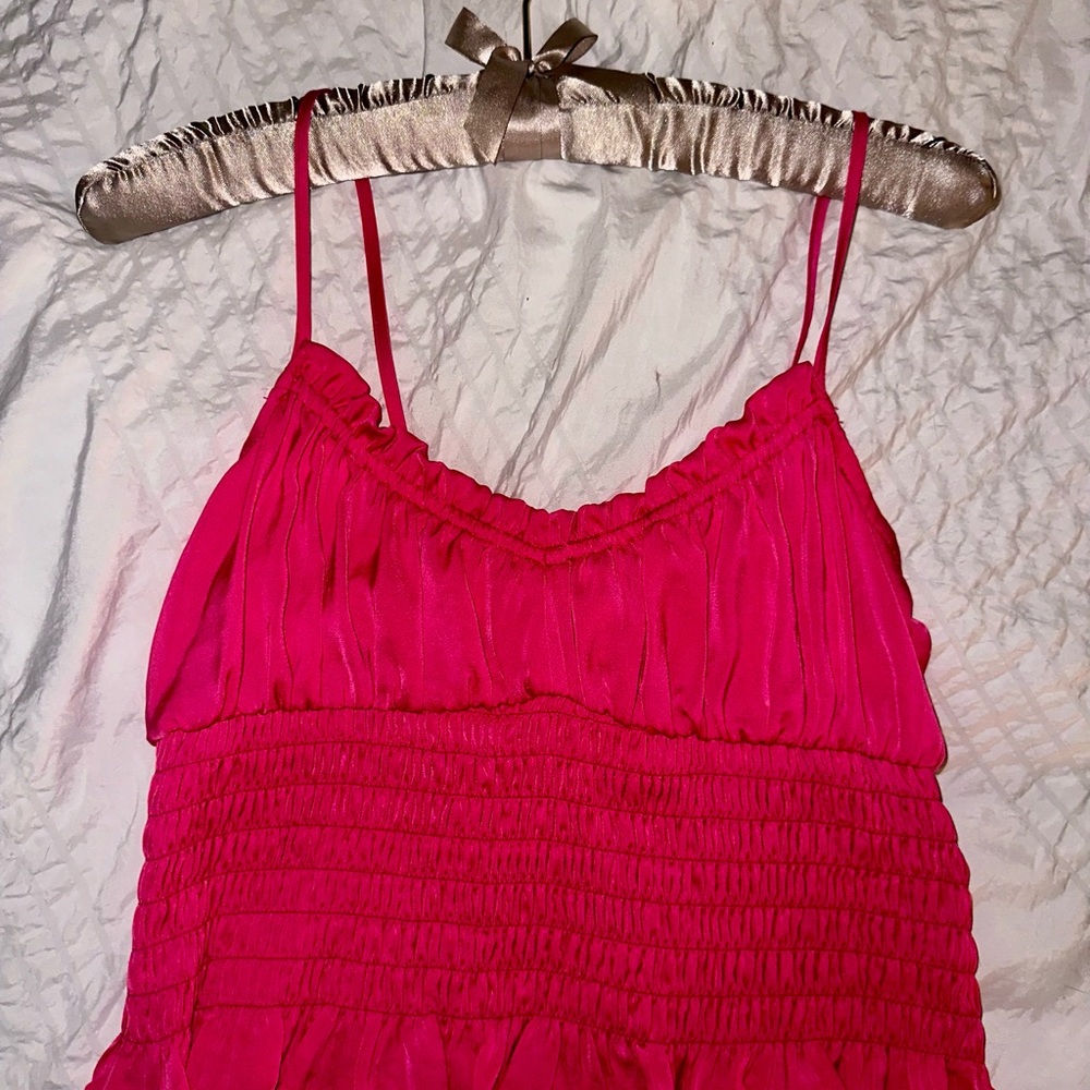 Pink Ruched Tank Top